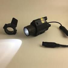 Albecom Vapenlampa/eftersökslampa 750 lumen vit + röd laser