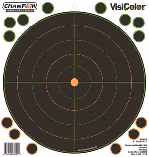 Champion 8"Bulls Eye 5Pk Visicolor Adhesive