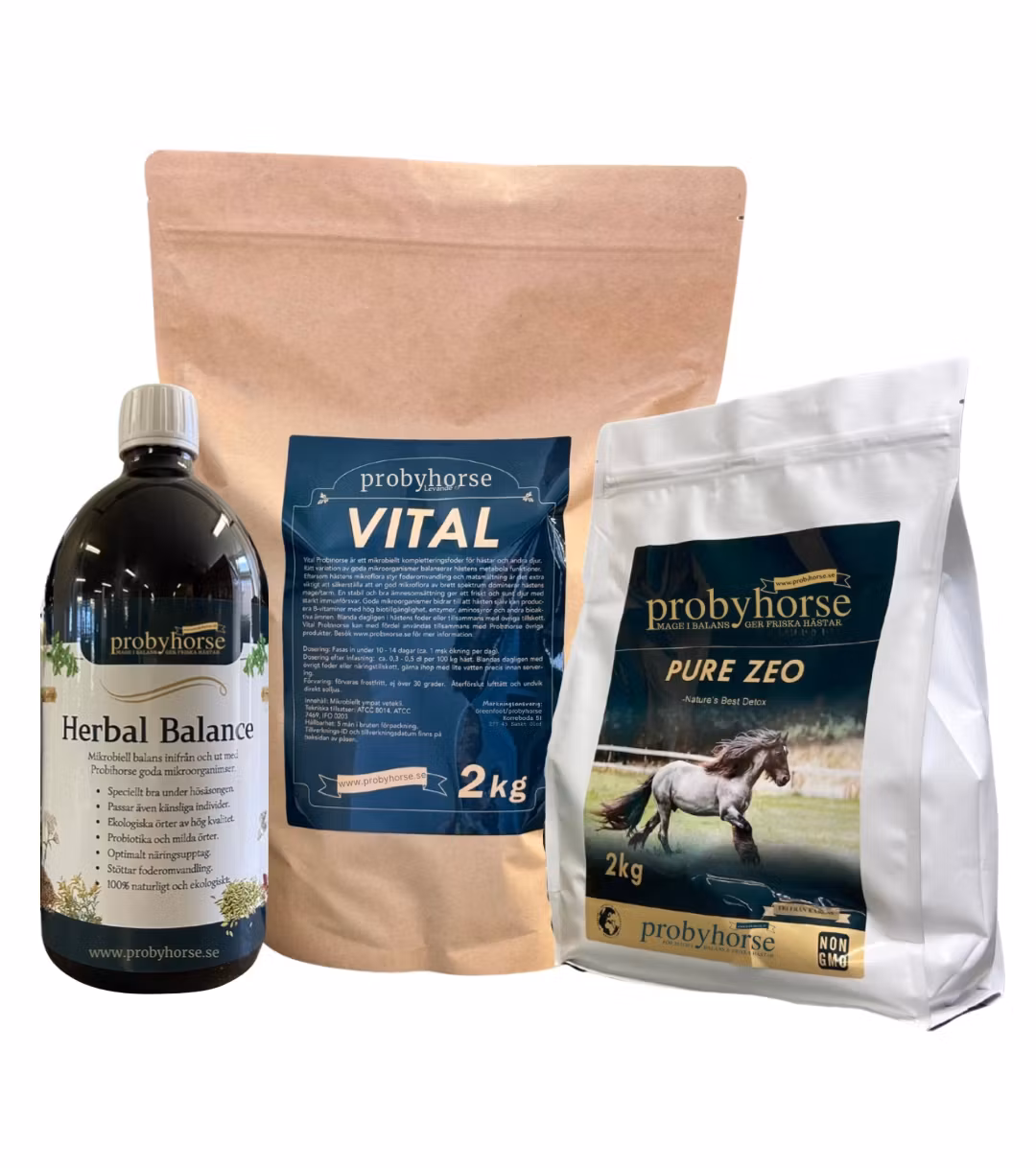 15% RABATT - Tillfälligt PAKET: Vital 2 kg, Herbal Balance och Pure Zeo