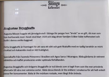 Slöinge kafferosteri Augustas bryggkaffe 250g