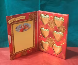 Jul vykort med choklad