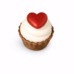 Cupcake Hjärta med saltkola GÅR ENDAST ATT LÄGGA I VIT KARTONG!