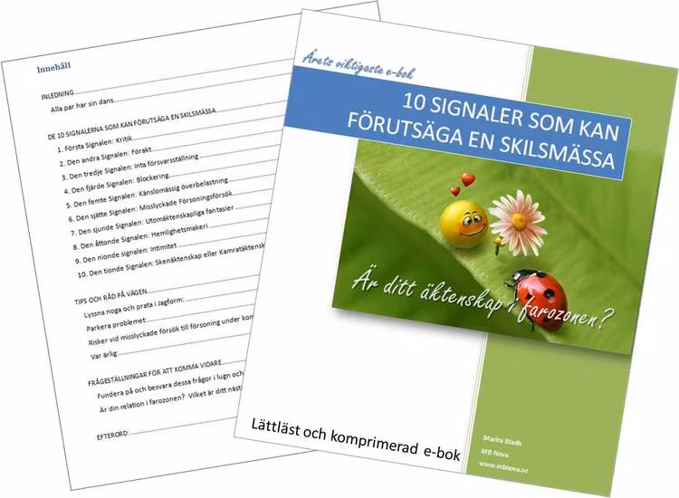 Handbok: 10 Signaler på Skilsmässa