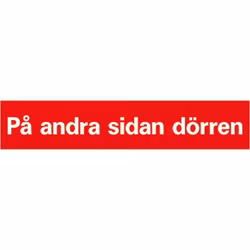 Brandskylt På andra sidan dörren 200x40mm plast
