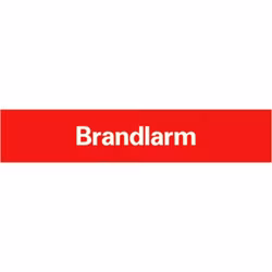 Brandskylt Brandlarm 200x40mm plast