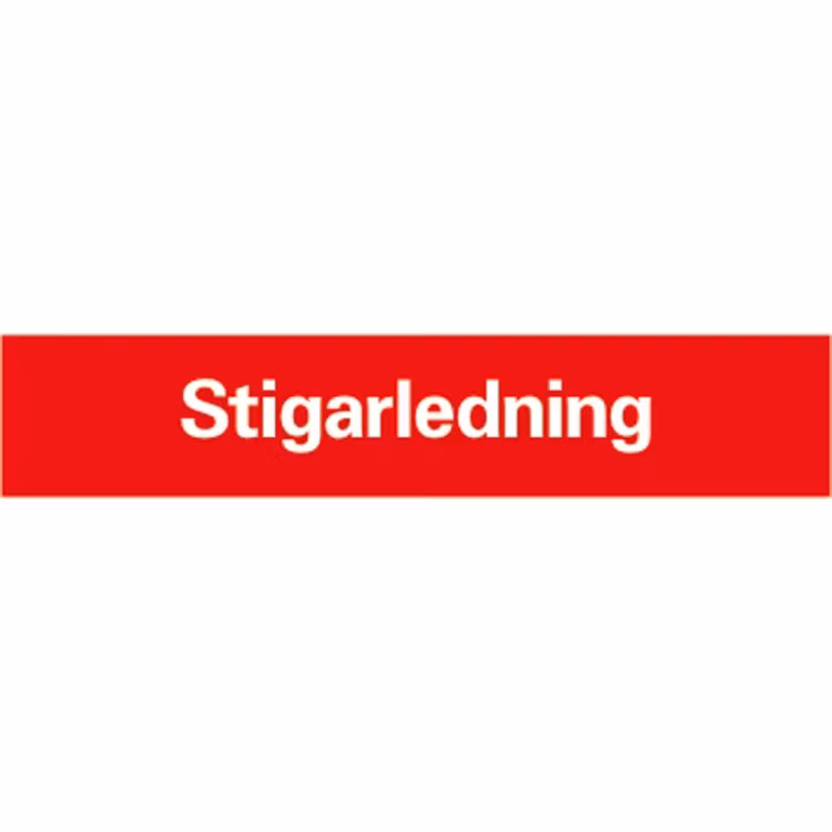 Brandskylt Stigarledning plast