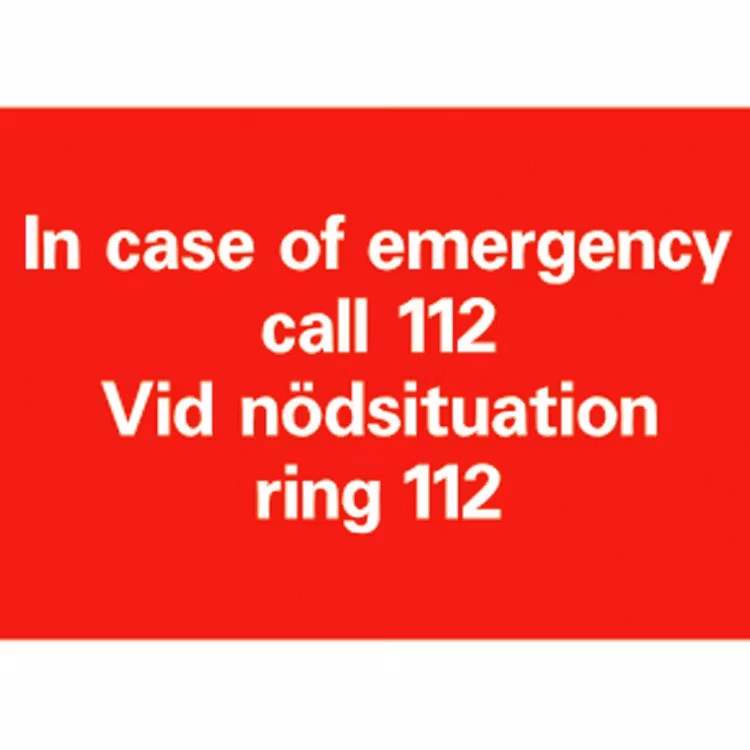 Vid Nödsituation Ring 112 A5