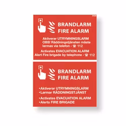 Brandskylt Vid Brand Auto och Lokal plast