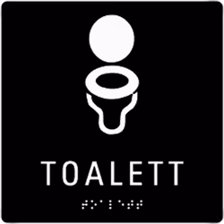 Taktil Skylt Toalett