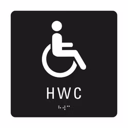 Taktil Skylt Toalett HWC