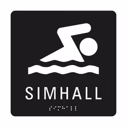Taktil Skylt Simhall