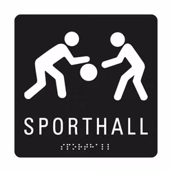 Taktil Skylt Sporthall