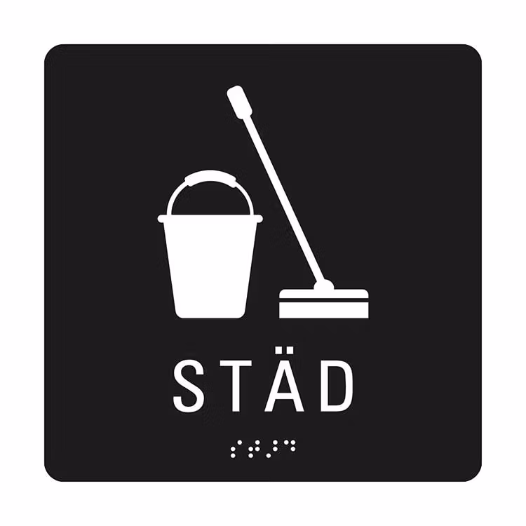 Taktil skylt städ