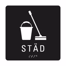 Taktil Skylt Städ