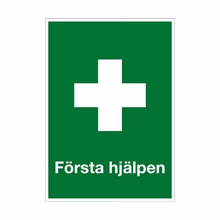 Nödskylt Första Hjälpen plast