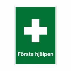 Nödskylt Första Hjälpen plast