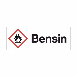 Varningsskylt Bensin plast