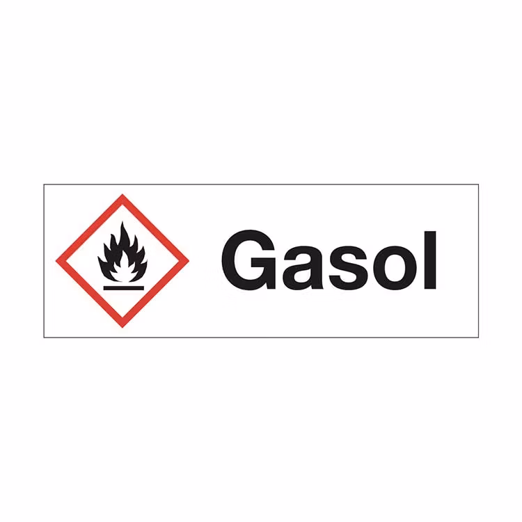 Varningsskylt Gasol plast