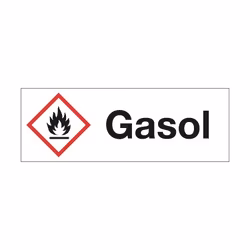 Varningsskylt Gasol plast