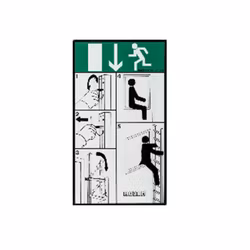 Instruktionsskylt Modum brandstege