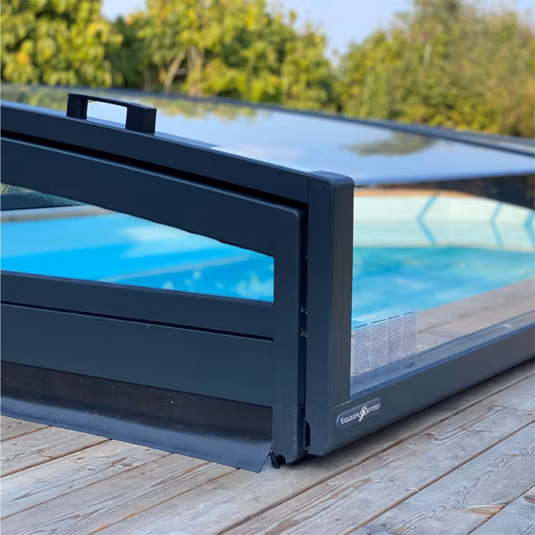 Pooltak Leia Boxtak 3x6 med panel i klarplast