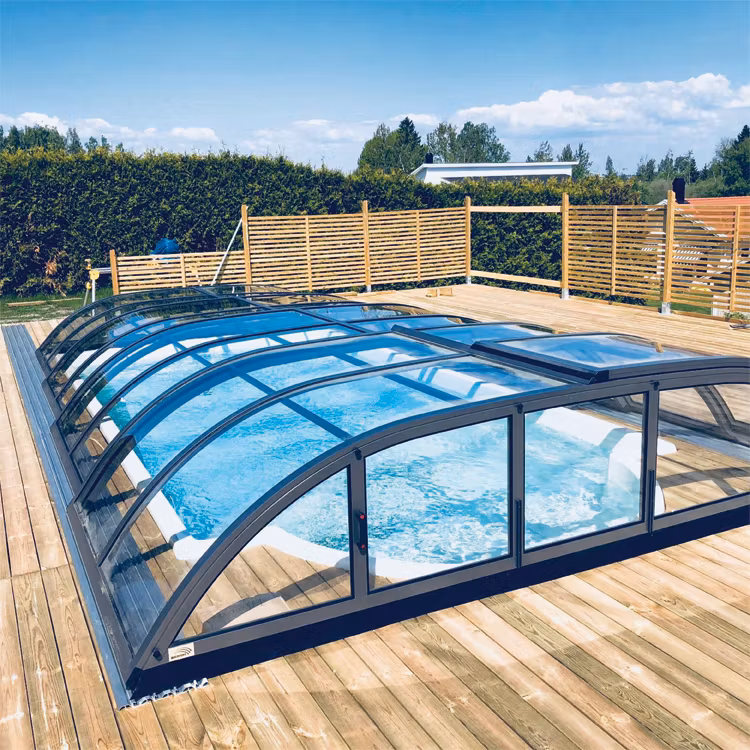 Pooltak Horizon med komfortskenor i aluminium