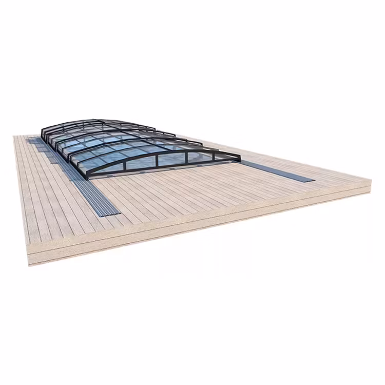 Pooltak Skyline i klarplast