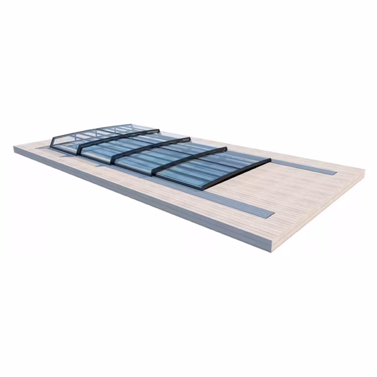 Pooltak Gravity med komfortskenor i aluminium