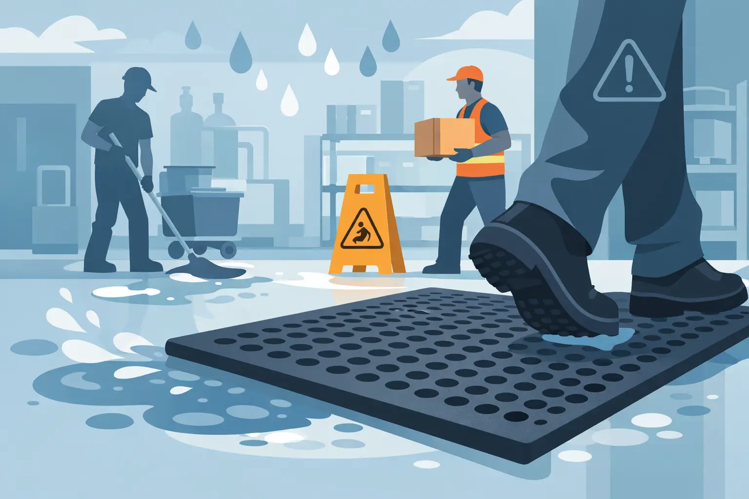 Non Slip Wet Room Mats for Safer Work Floors