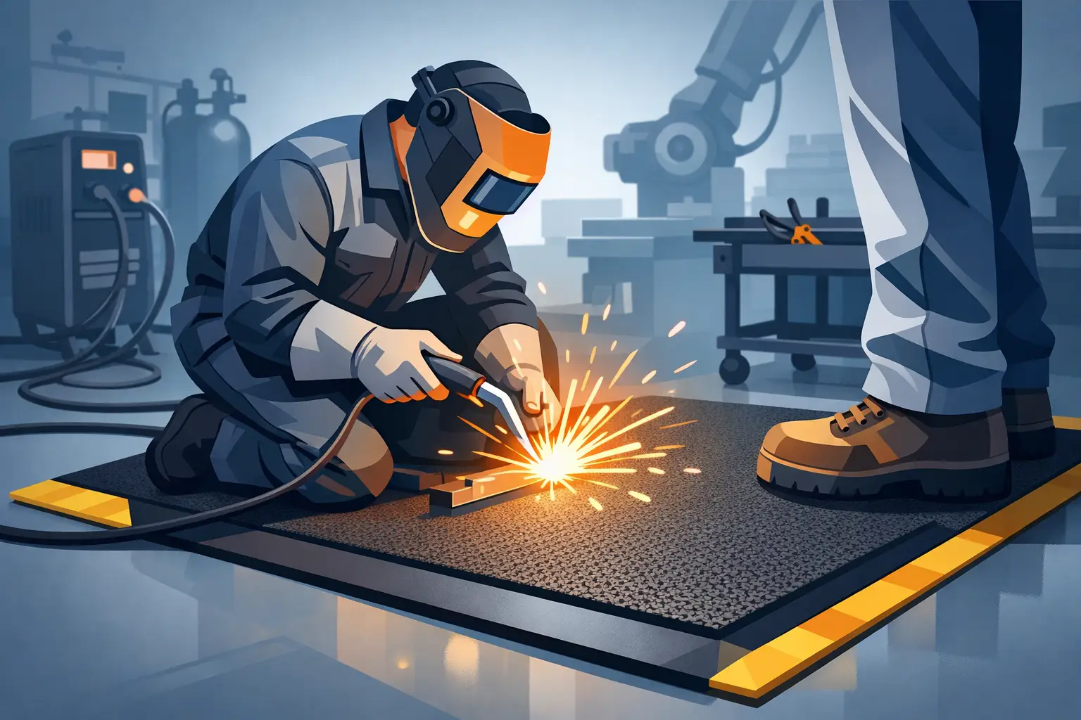 Welding Anti Fatigue Mats for Safer Workstations