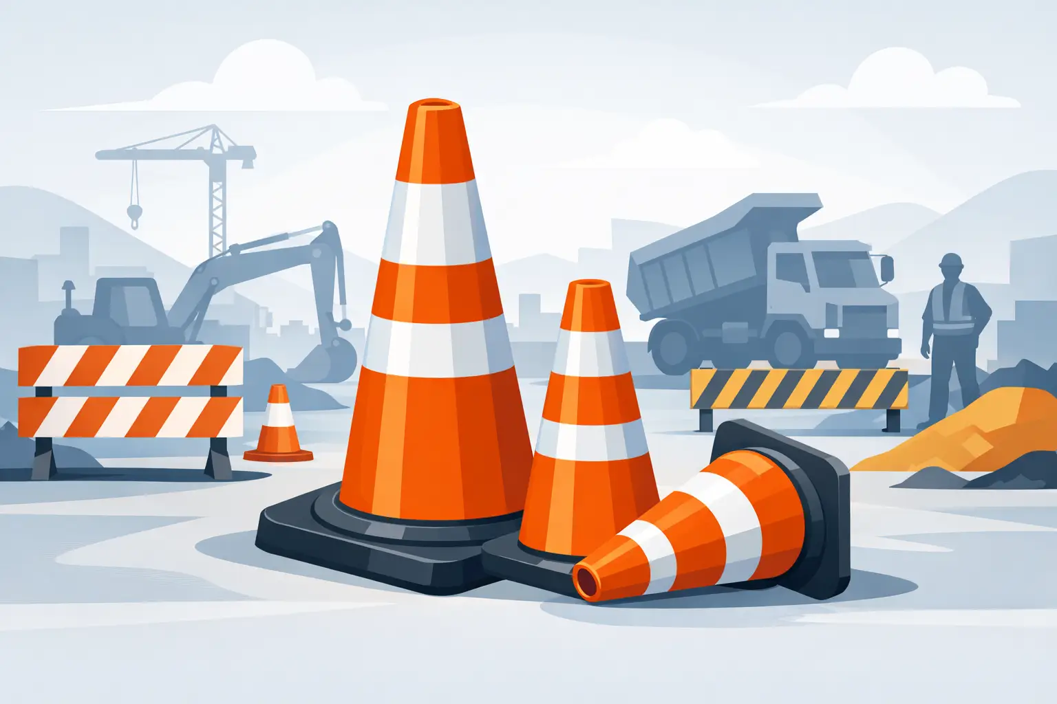 Heavy Duty Traffic Cones for Demanding Sites