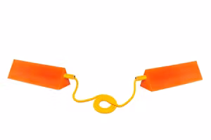 Mark 3 widebody twin aircraft chock with reflex & rope