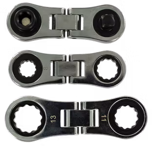 Ratchet wrench set "Micro", foldable, 3 pieces