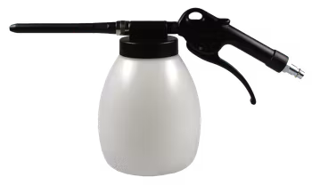 Spray gun with 1.2 l PEHD container