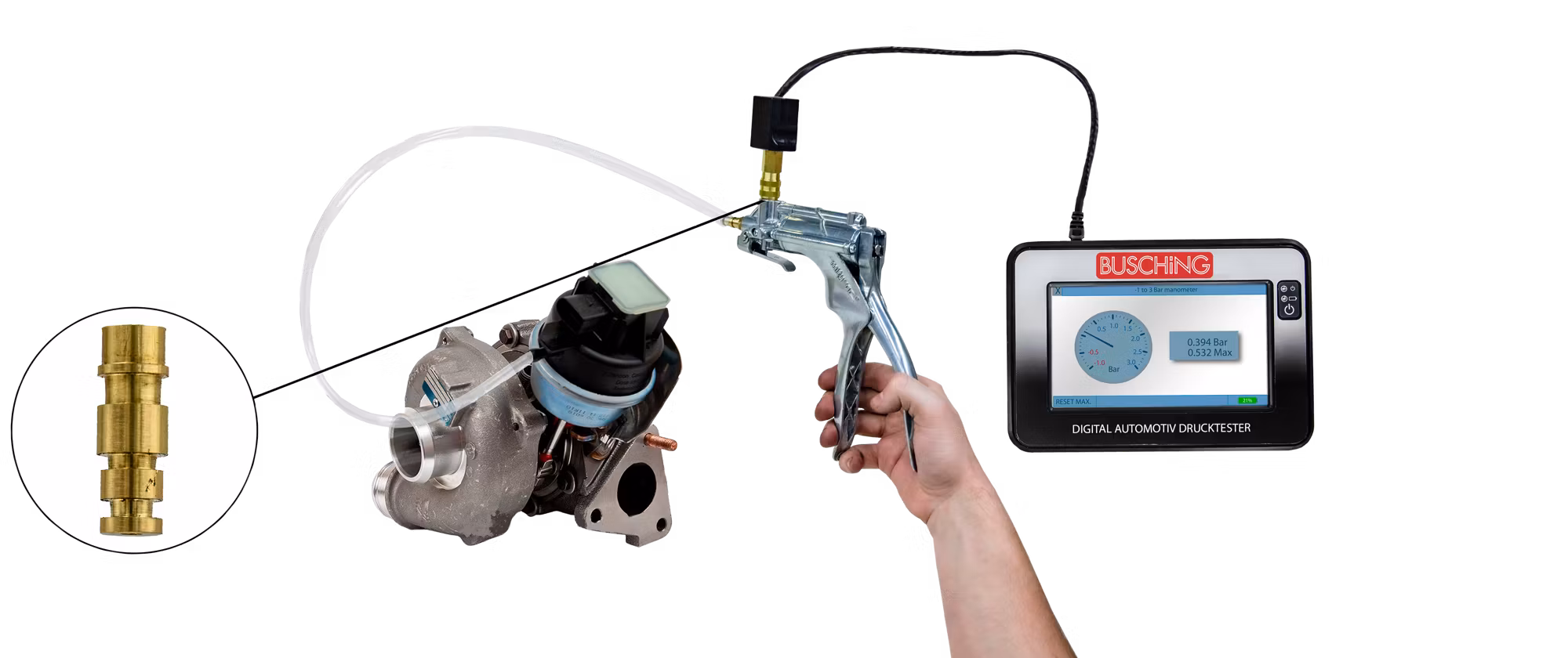 Adapter for pressure pumps