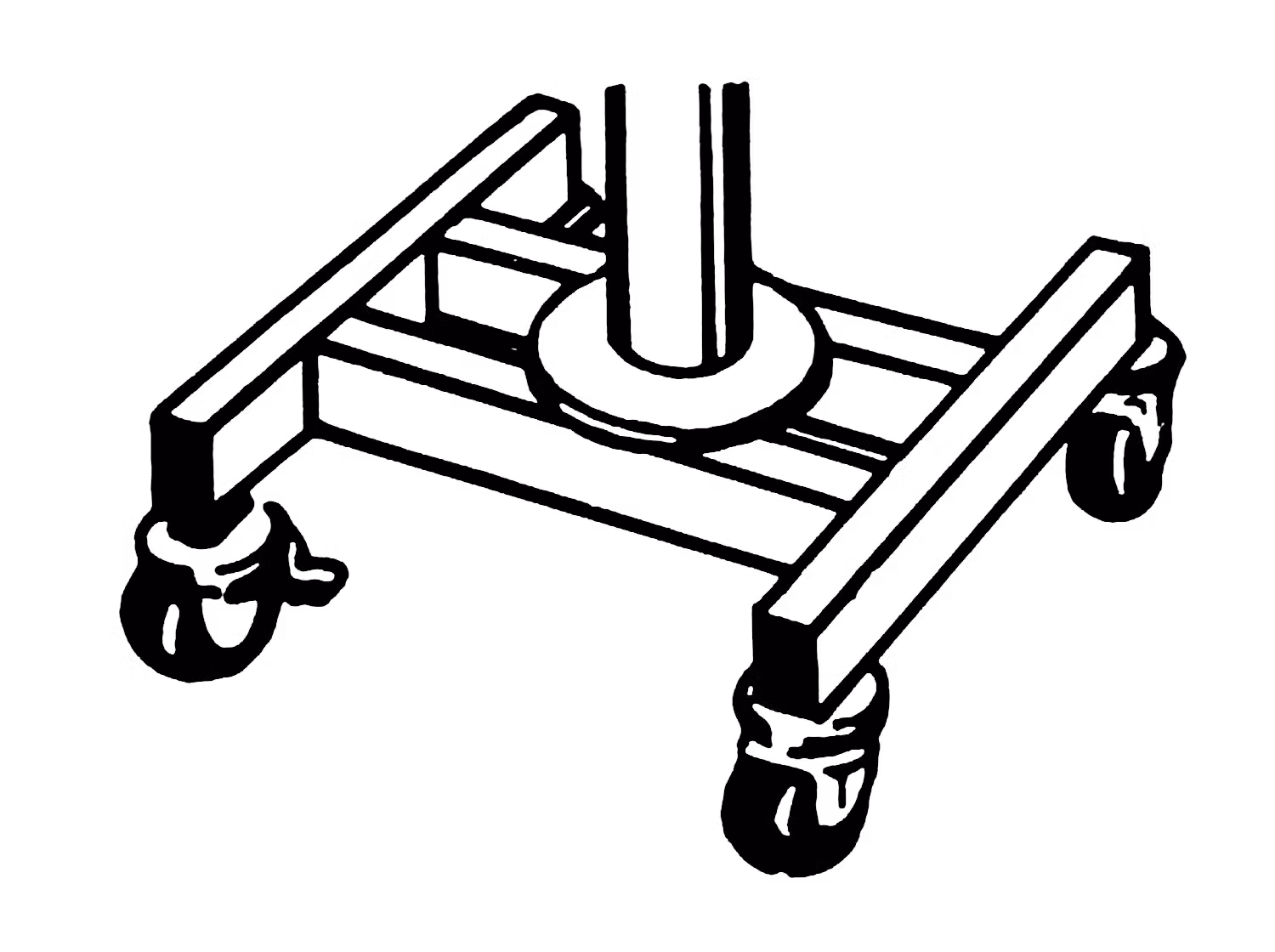 Moving carriage with standing pipe