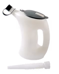 Measure with cover, HDPE, various sizes, white, transparent