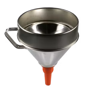100161 Funnel out of thick walled tin plate