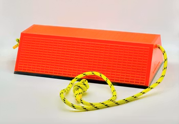 Roll Chock 3  Cable Drum Stopper Orange/Yellow