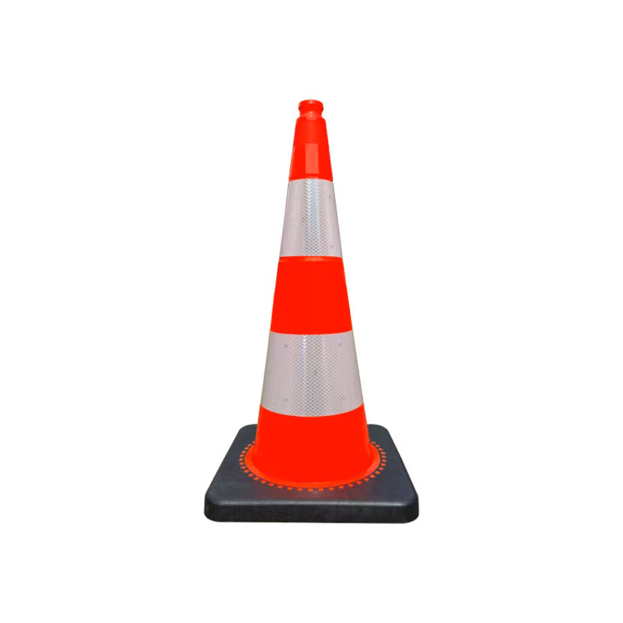 Traffic cone 75 cm orange with 2 reflective tapes RA2