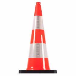 Traffic cone 75 cm orange with 2 reflective tapes RA2