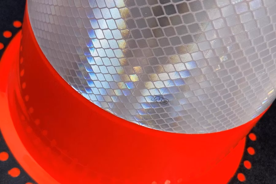 Traffic cone 75 cm orange with 2 reflective tapes RA2