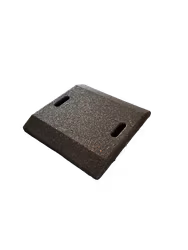 Rubber ramp for pillar lift 500x500mm available in different heights, recycled polyurethane