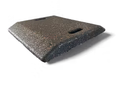 Rubber ramp for pillar lift 500x500mm available in different heights, recycled polyurethane