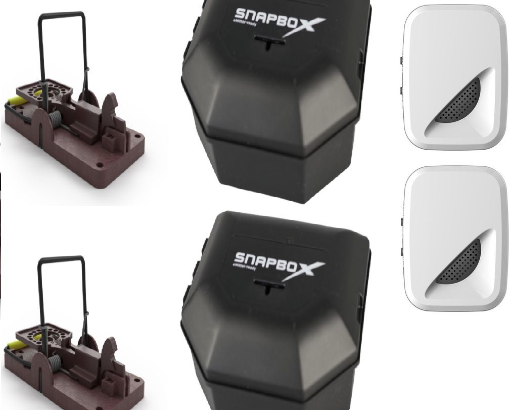 Musskrämma 230 kvm 2 st + 2 musbox med fälla utan bete