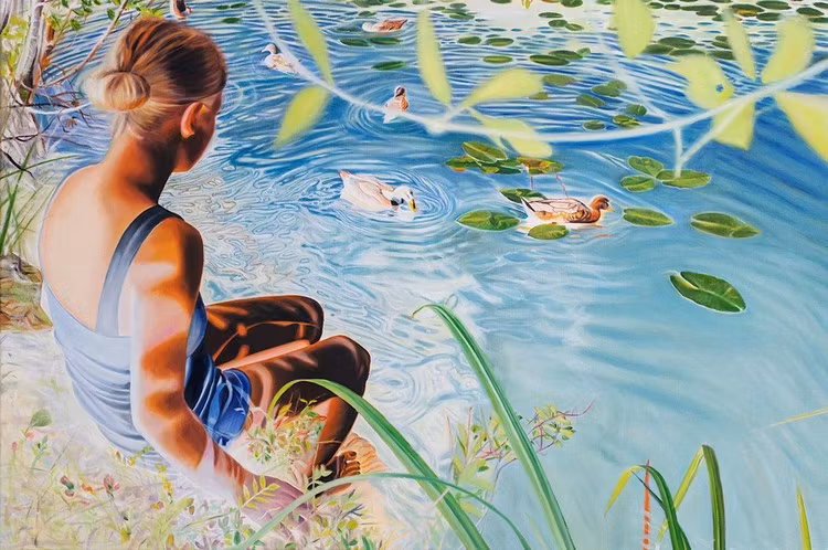 Girl with Ducks