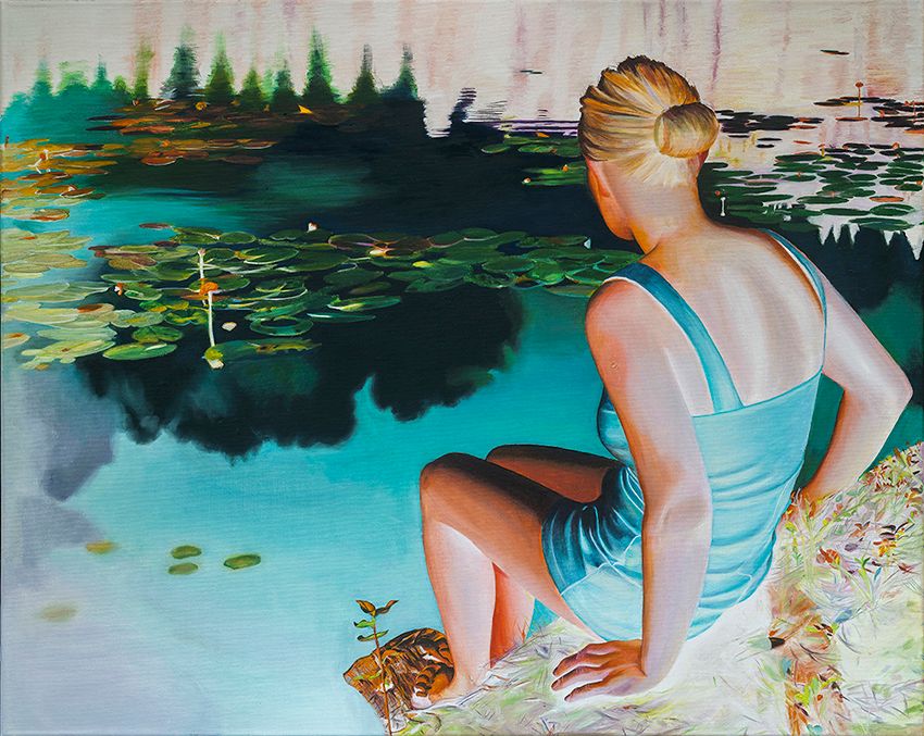 Girl & Water Lilies