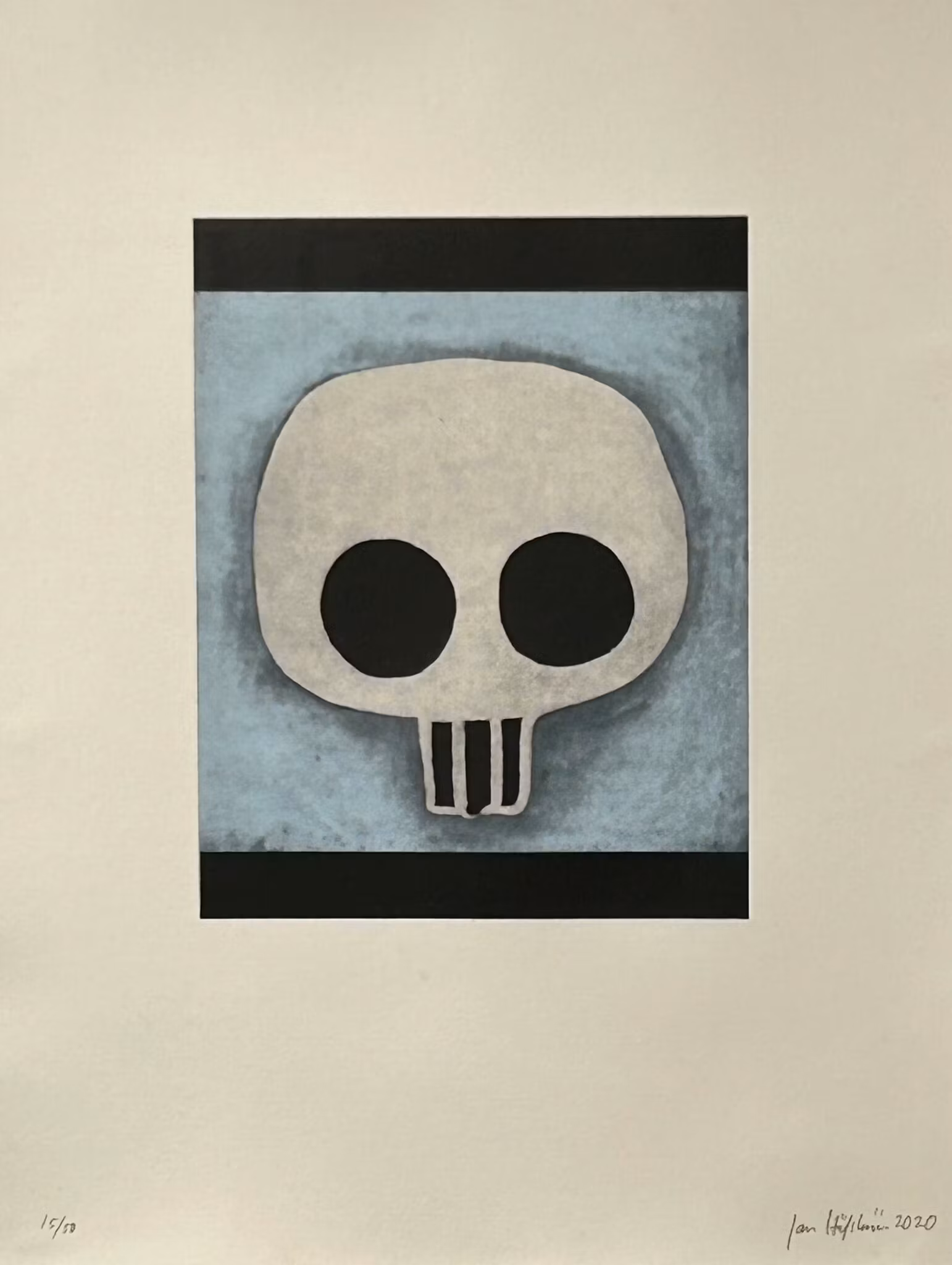Skull, blue