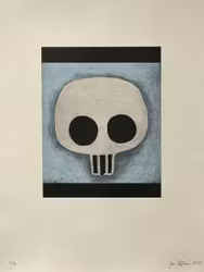 Skull, blue