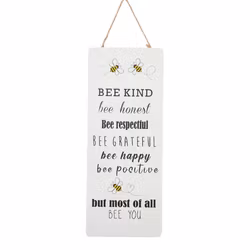Tavla - Bee happy 12x30cm